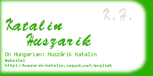 katalin huszarik business card